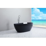 Full Matte Black, Inside and Outside Free Standing Bathtub 1700